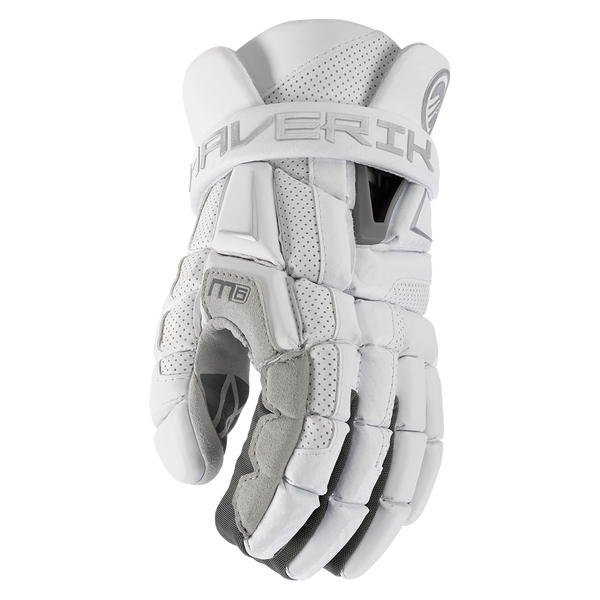 White 2025 lacrosse gloves